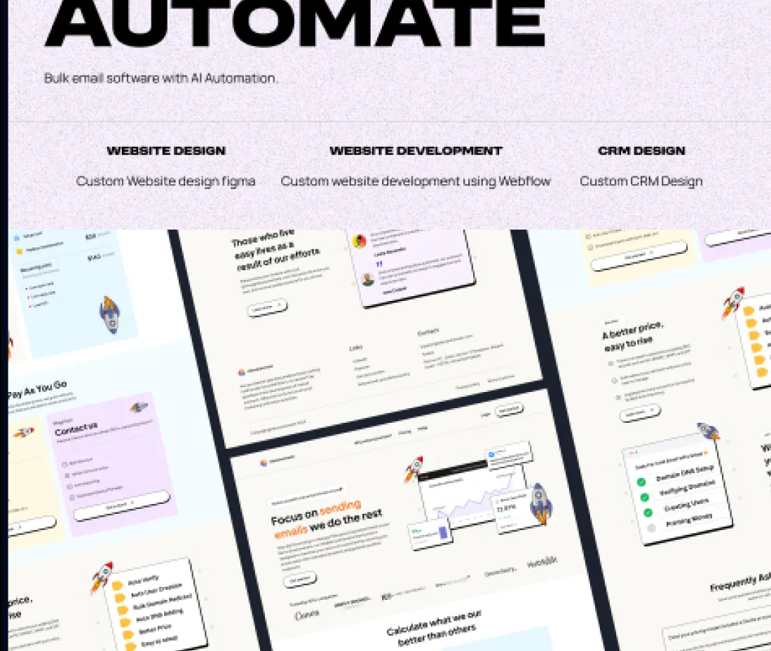 Inbox Automate — screens from the build
