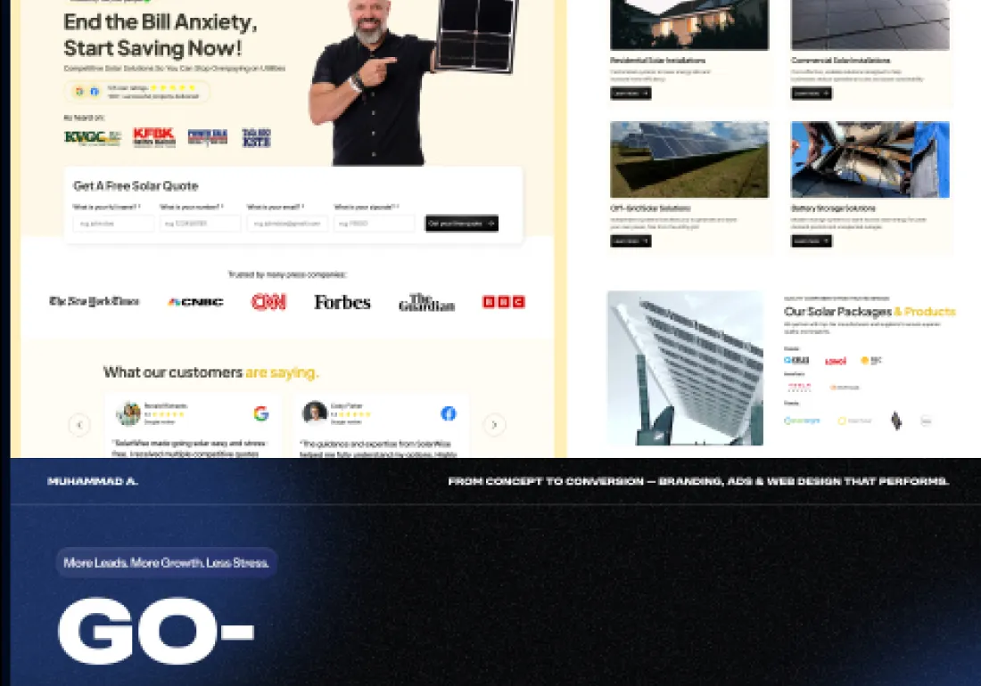 Solar Wise — screens from the build
