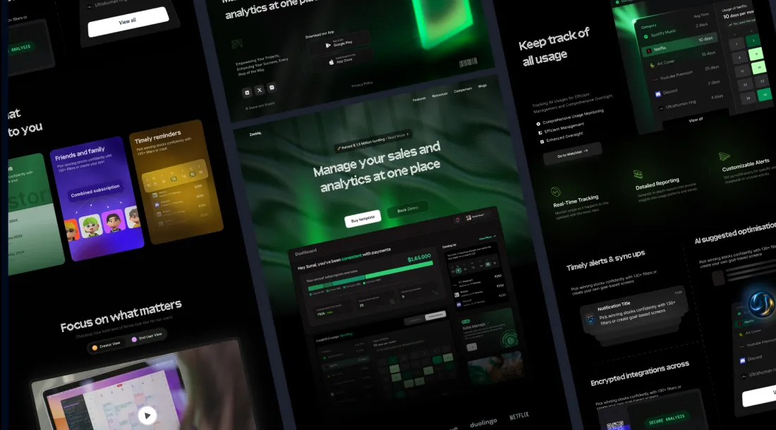 Zen Triq — screens from the build